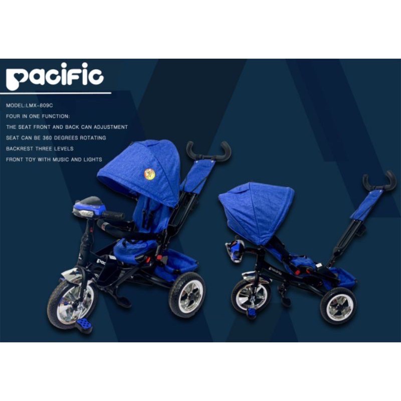 Sepeda Tiga Roda Tricycle Stroller Pacific LMX 809C Sepeda Anak Dorongan