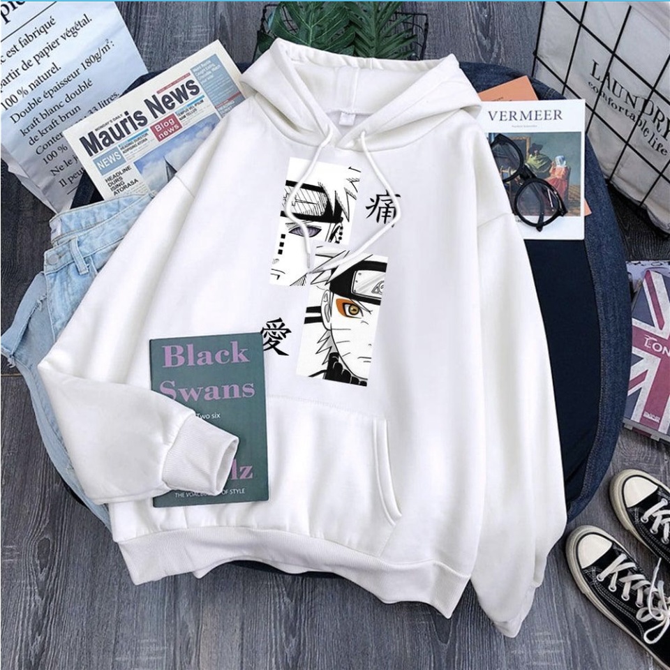 Sweater Hoodie Anime PAIN NARUTO II  PAIN Naruto  Jumper Hoodie II Sweter Oblong Topi Sz M - XL ( Pria &amp; Wanita / Anak &amp; Dewasa )