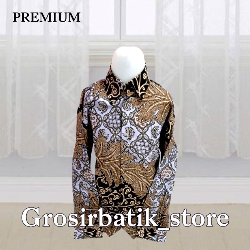 BAJU BATIK COUPLE AYAH DAN ANAK PREMIUM KATUN FURING MOTIF ELEGANCE