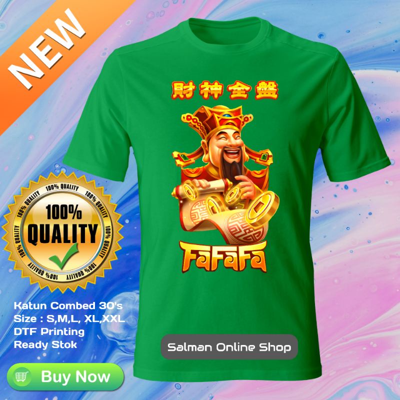 REAL PICTURE  KAOS DISTRO JAKPOT SCATTER KAKEK MERAH FAFAFA FULL DTF PRINTING SABLON COTTON COMBED 3