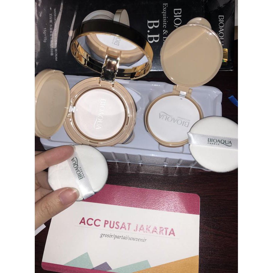 SALE BIOAQUA Exquisite and Delicate + Refill/BB Cushion - natural 01 ORI TERMURAH