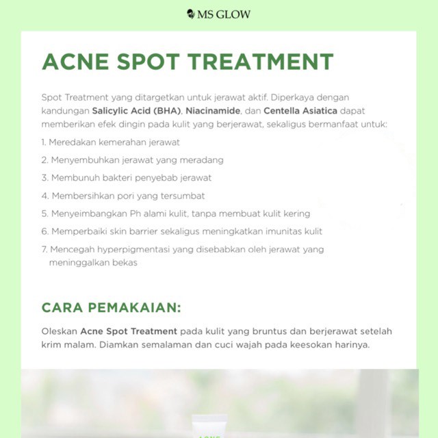 Ms Glow Acne Spot Original Treatment Jerawat