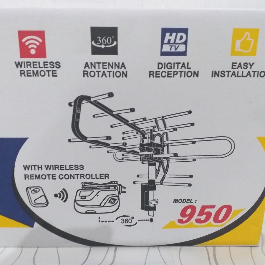 Antena PF 950 Remote Controlled Rotating Antena+Cable+Booster 28 dB