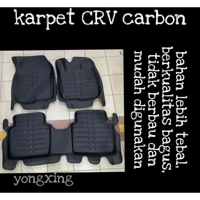 KARPET MOBIL 5D HONDA CRV TURBO PREMIUM BLACK 2012-2021