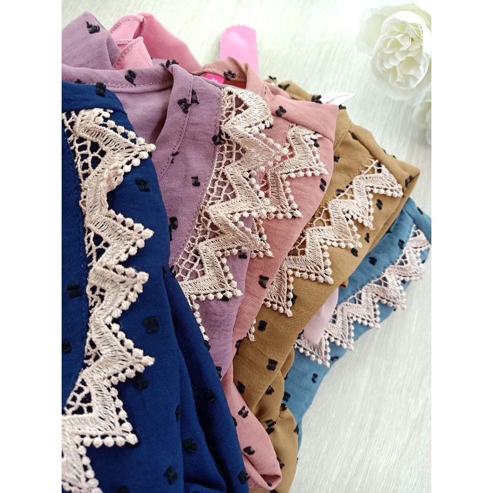 gak perlu setrika  Baju muslim anak perempuan LaBella Shanum Gamis set jilbab bahan Michiko simpel c
