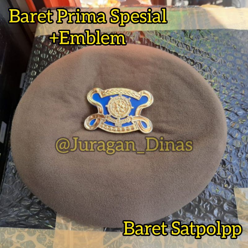 BARET POLPP + EMBLEM SATPOLPP MERK PRIMA SPESIAL