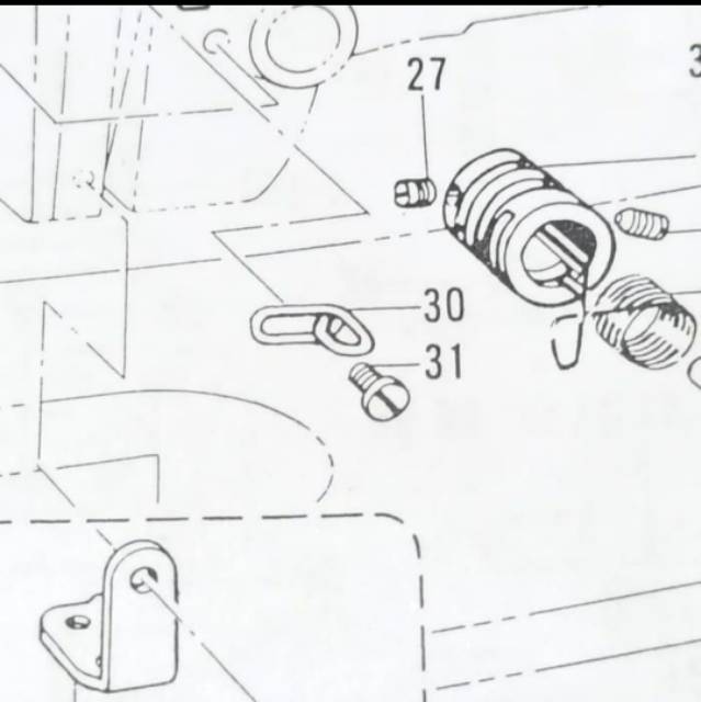 Arm Thread Guide Mesin Jahit Lubang Kancing Brother LH4-B814 142735001