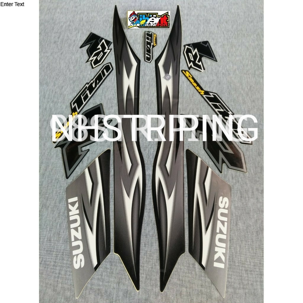 STRIPING SMASH TITAN R HITAM  2011 STIKER LIS POLET ORI SUZUKI