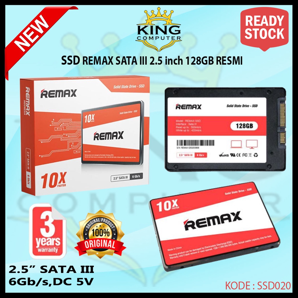 SSD REMAX 128GB 2.5inch SATA III GARANSI RESMI