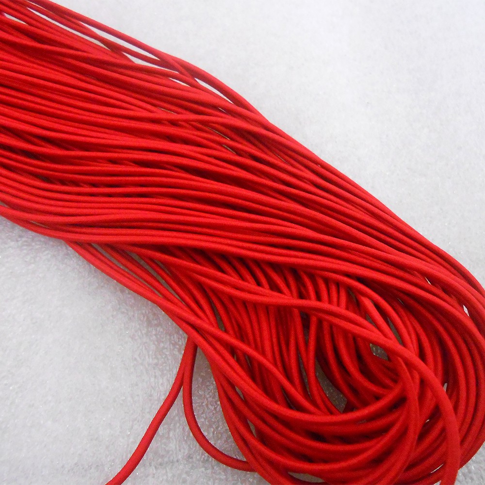 Tali Elastis Warna Merah Diameter Kecil 1,5 mm Meteran