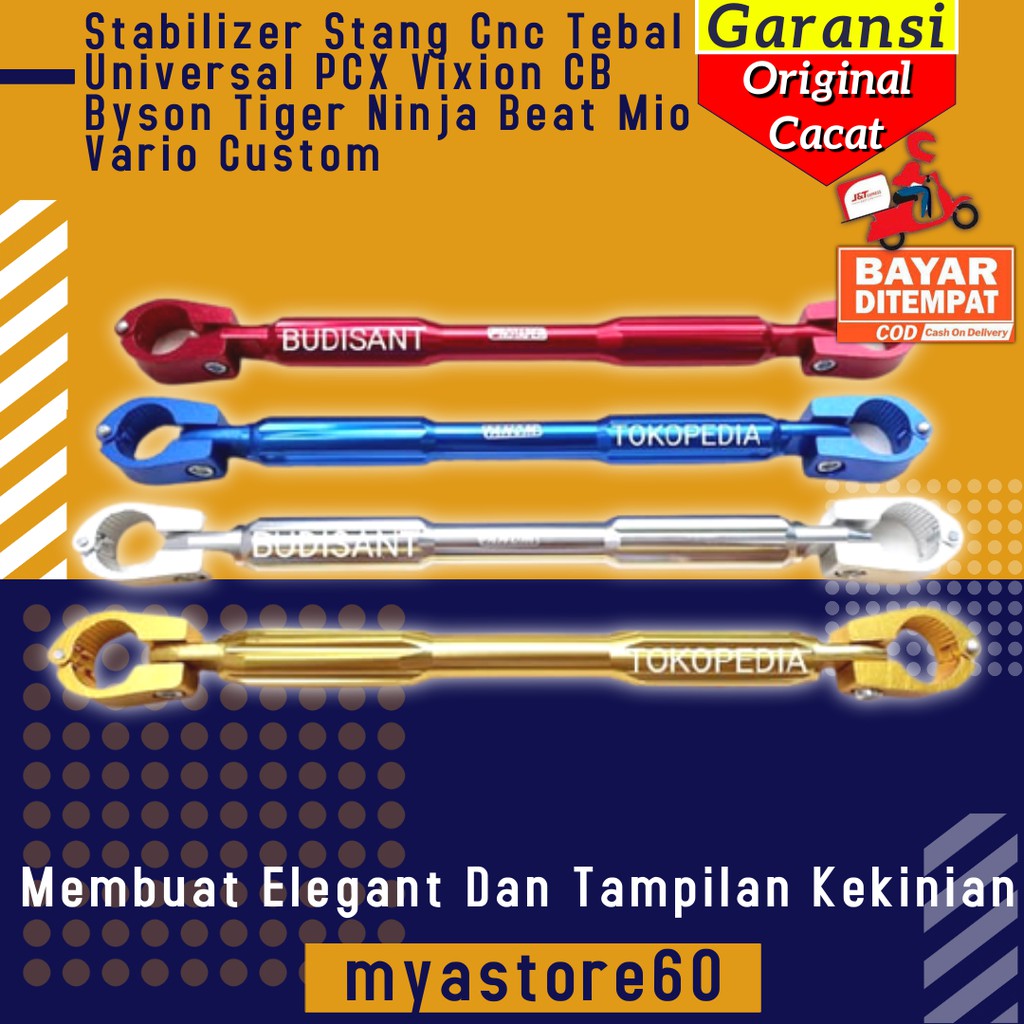 Stabilizer Stabiliser Palang Stang Cnc Tebal Universal PCX Vixion CB Byson Tiger Ninja