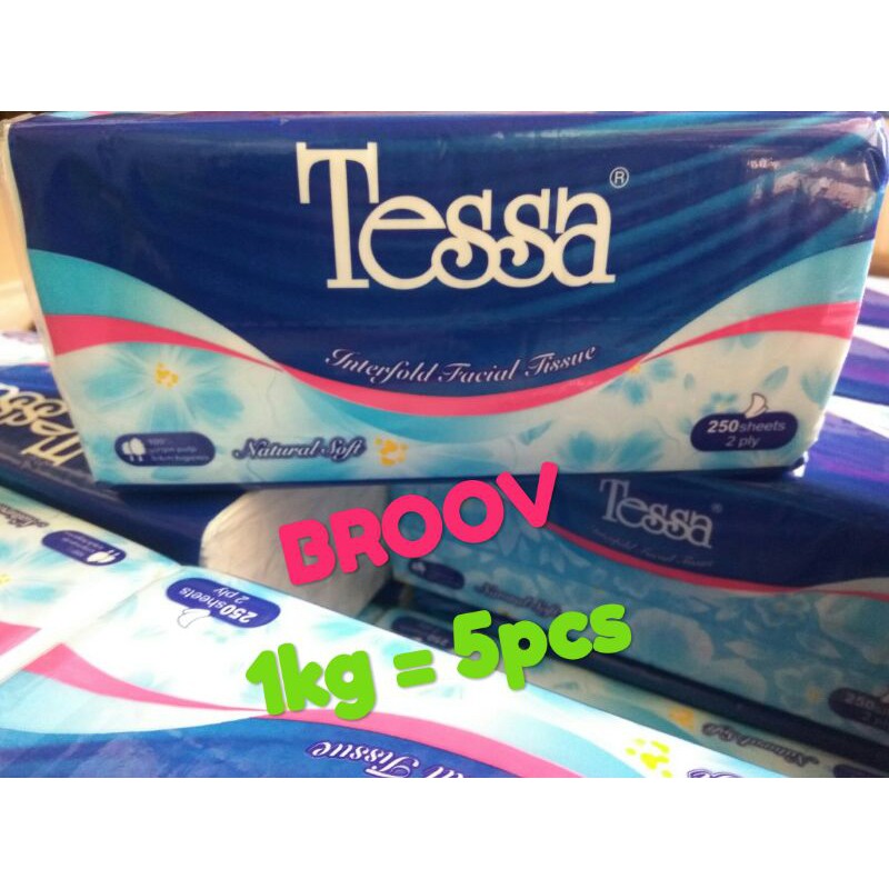 TISU TESSA 250SHEET 2PLY/TISSUE TESSA 250SHEET 2PLY/TISU TESSA MURAH