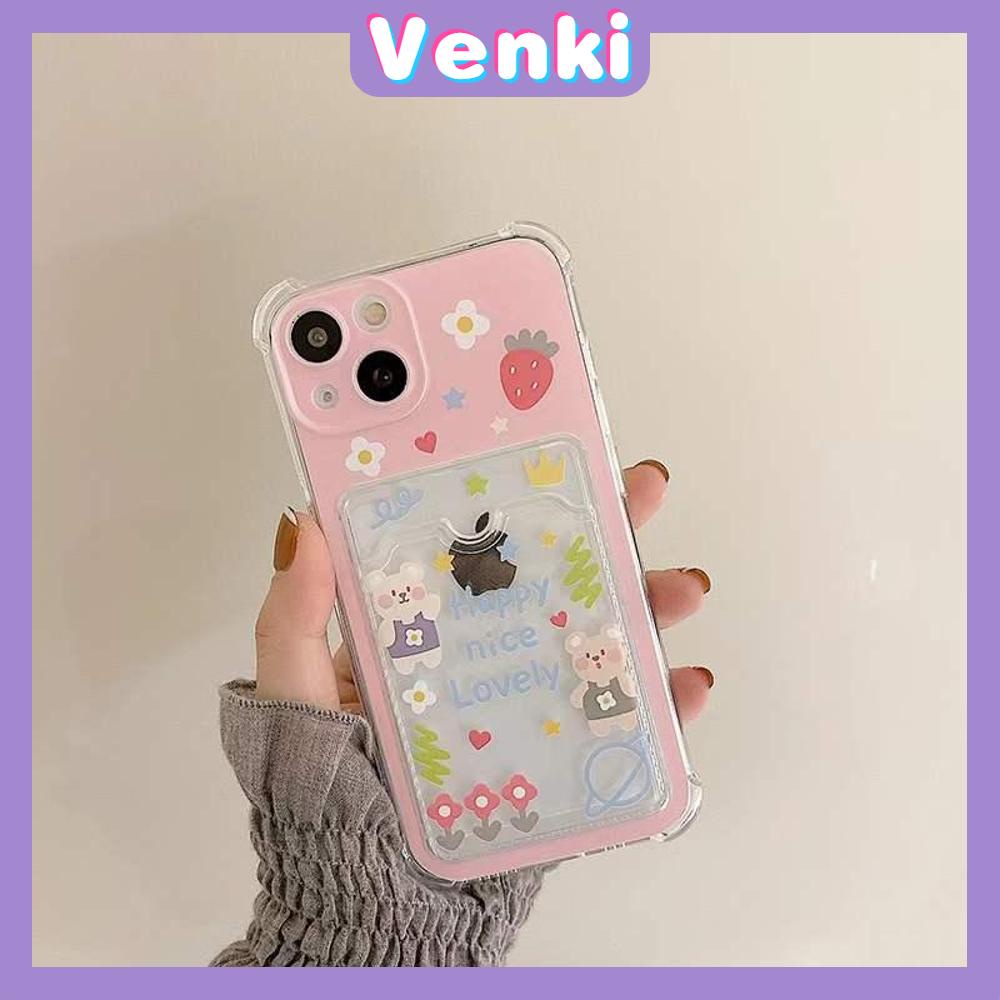 Casing Silikon Iphone 13 Pro Max 12 Pro Max 11 Pro Max 7 Plus Xr Xs Max Shockproof Motif Bunga Strawberry Pink