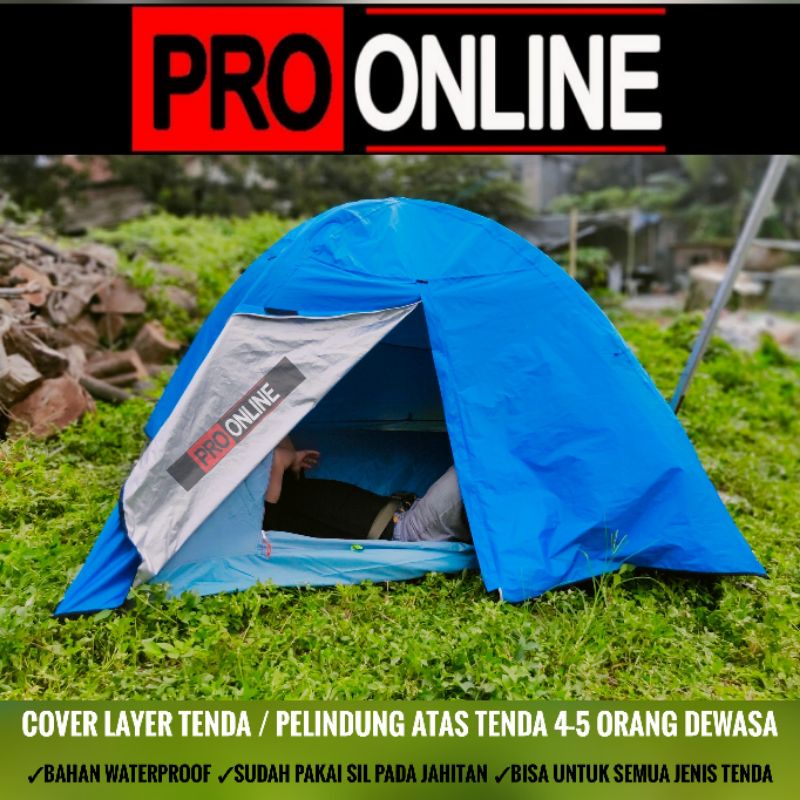 Tenda camping 4-5 person - tenda 6-7 orang kemping outdoor - tenda army - tenda alas terpal kamuflase