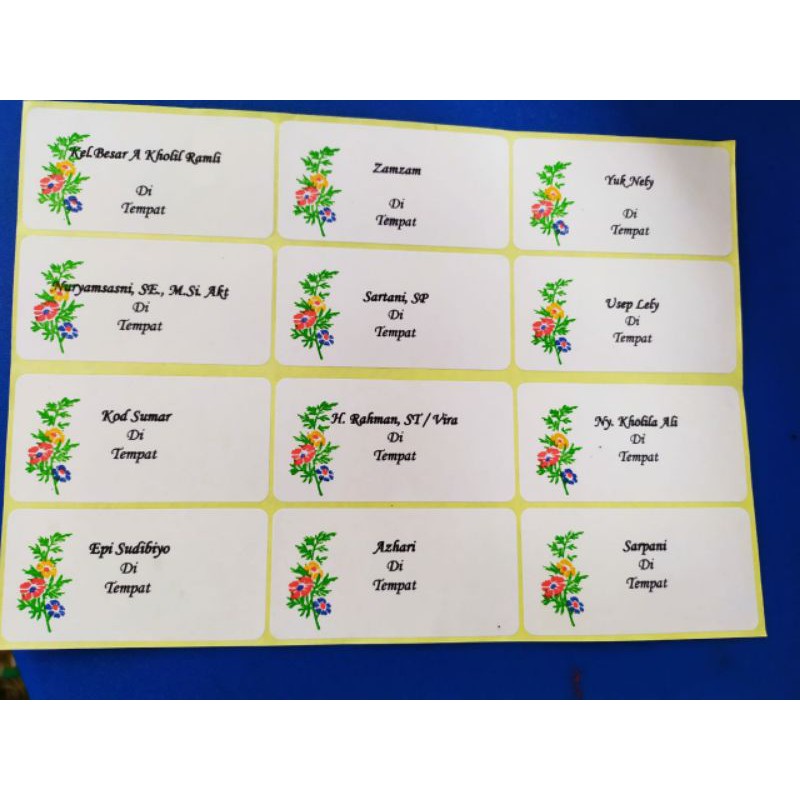 

cetak label undangan