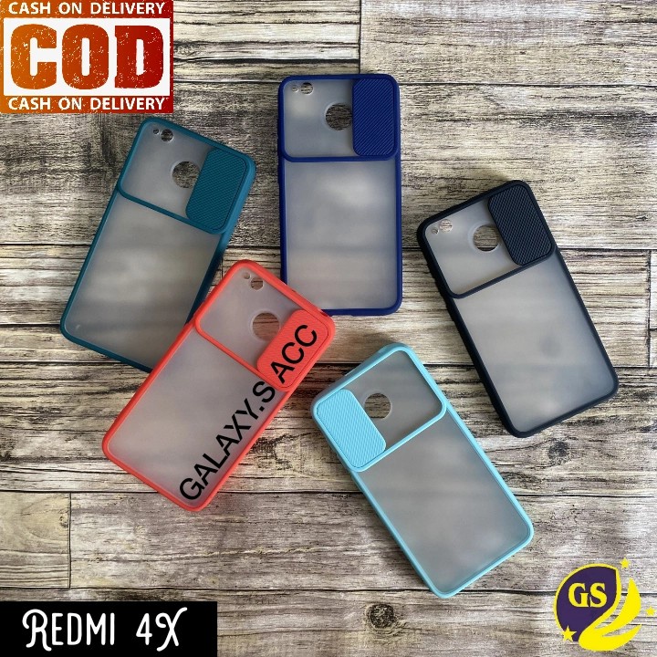 Xiaomi Redmi Note 10 5G Note 5 Pro 4 4X 4A 5A Slide Case Protection Camera Sliding Pelindung Kamera Matte Candy