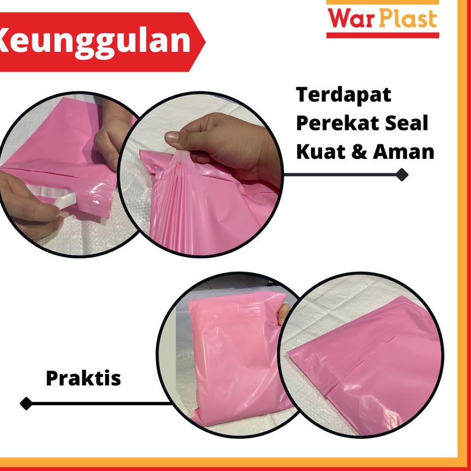

ジ Plastik Polymailer Amplop Plastik Packing TekTok isi 100 - Ungu