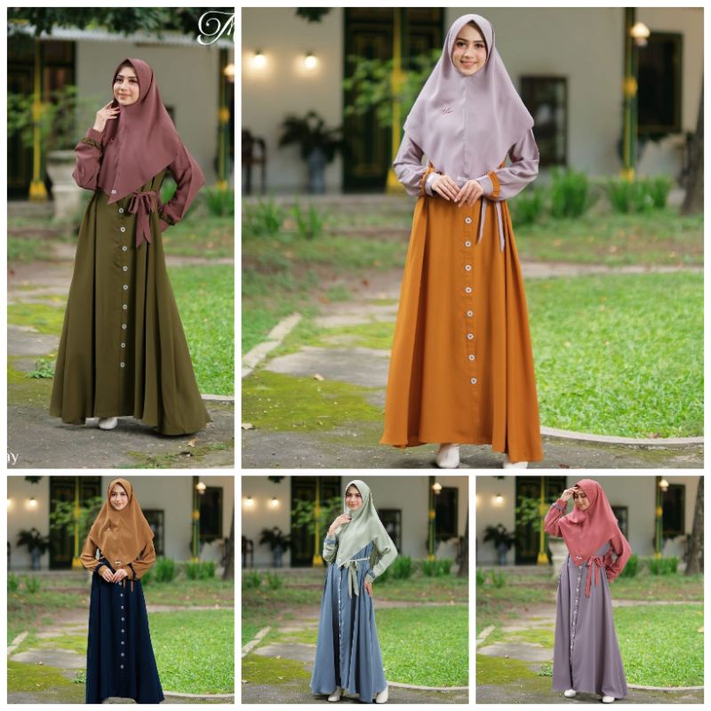 Gamis set maira two tone by ADEN new color