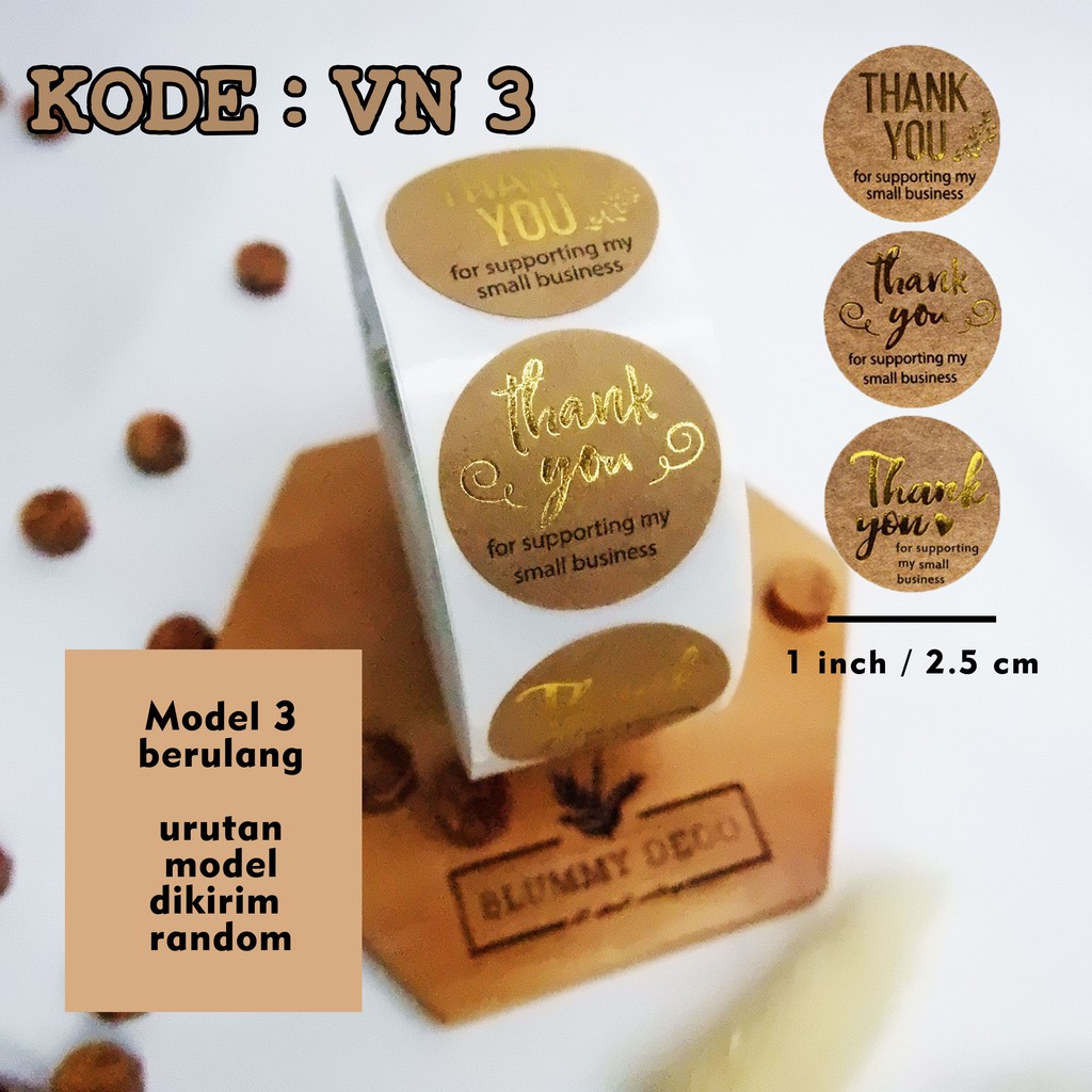 [Vintage] Stiker Thank You Stiker Packing Stiker Terima Kasih Stiker Segel Packaging-VN 3
