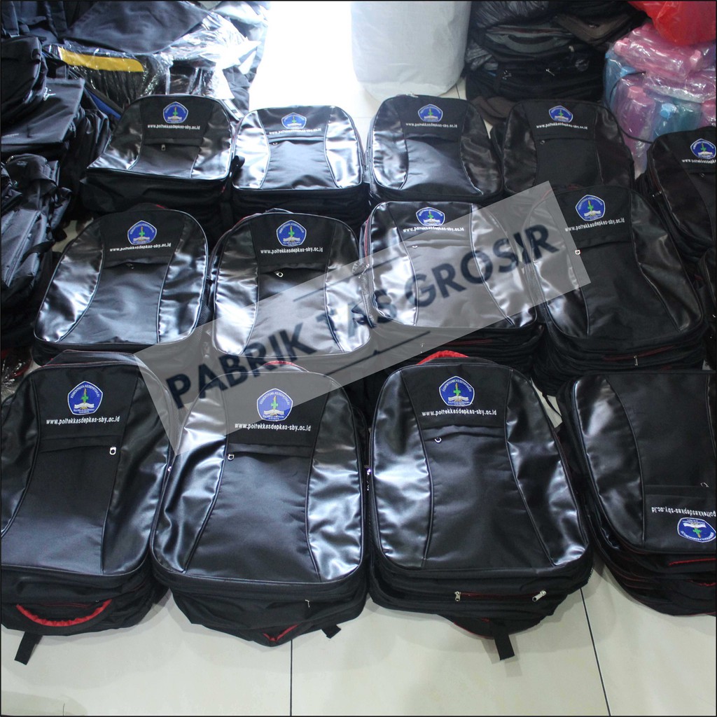 Jual Tas Grosir Vendor Backpack Instansi Ransel Workshop Universitas Poltekes Surabaya Murah Keren