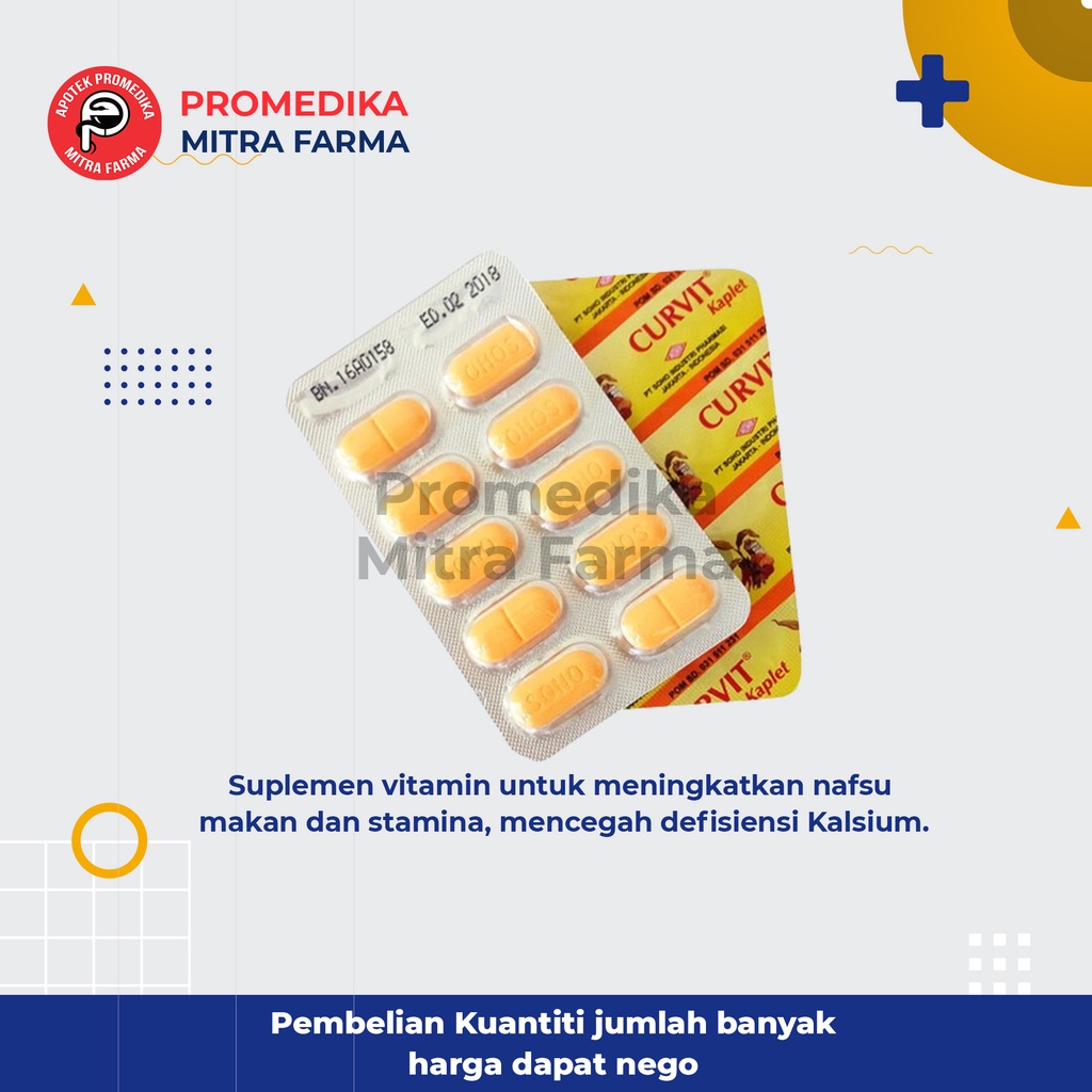 Curvit Kaplet 10's / Blister / Suplemen Penambah Nafsu Makan