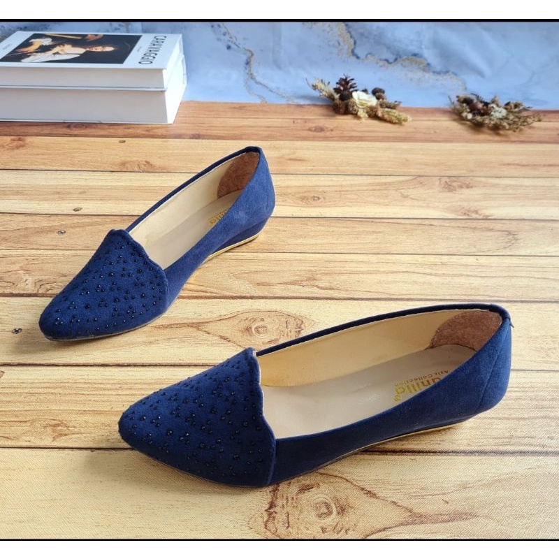 ABBUSHOES  Js 09 Sepatu Kerja Model Wedges Untuk Wanita 3cm