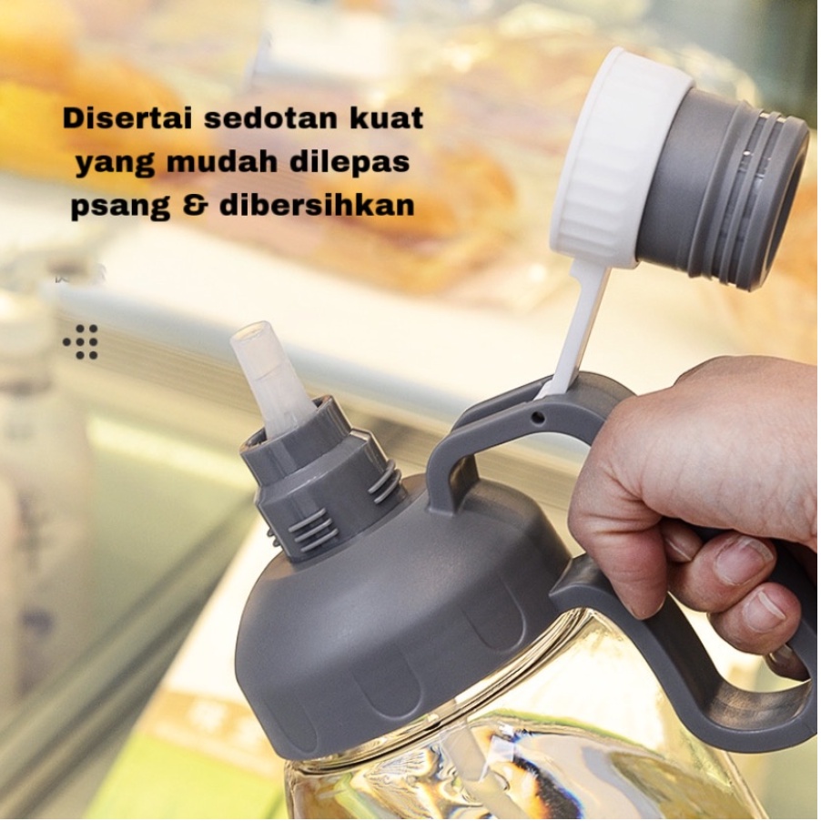 Botol Minum Jumbo Sport 1800 ml / Botol Minum Anti Tumpah Klip 1.8 L BPA FREE