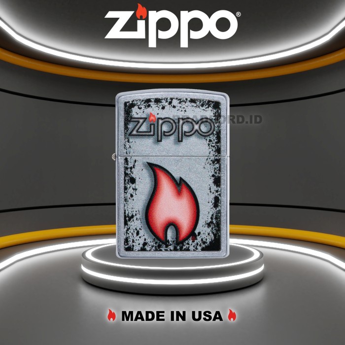 Zippo Flame Design 49576 Original Made In USA Garansi Resmi