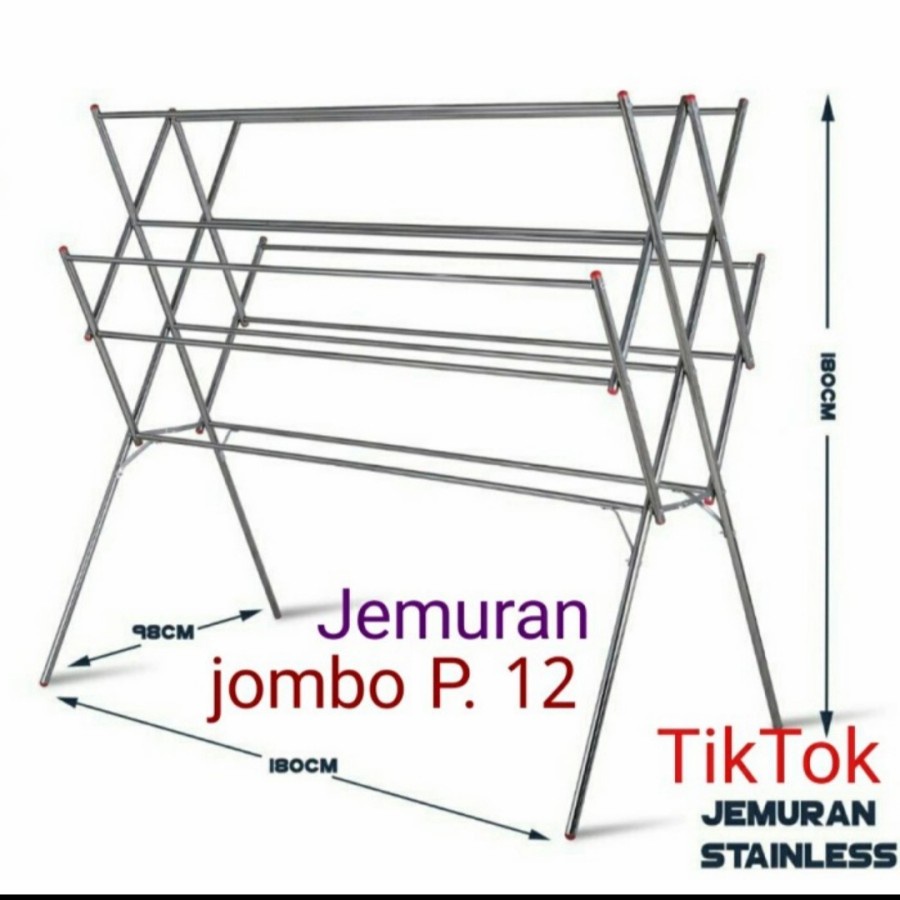 Jemuran Baju stainless steel jumbo