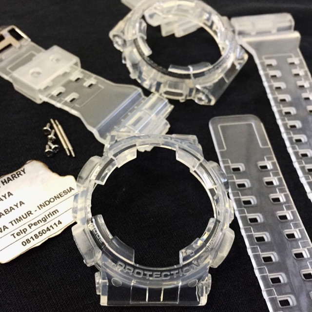 BNB Gshock GA100 GD100 CRYSTAL ICE CLEAR Strap Besel Casio G-shock