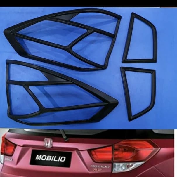Garnish Lampu Belakang Mobilio 2014-2019 Hitam Doff