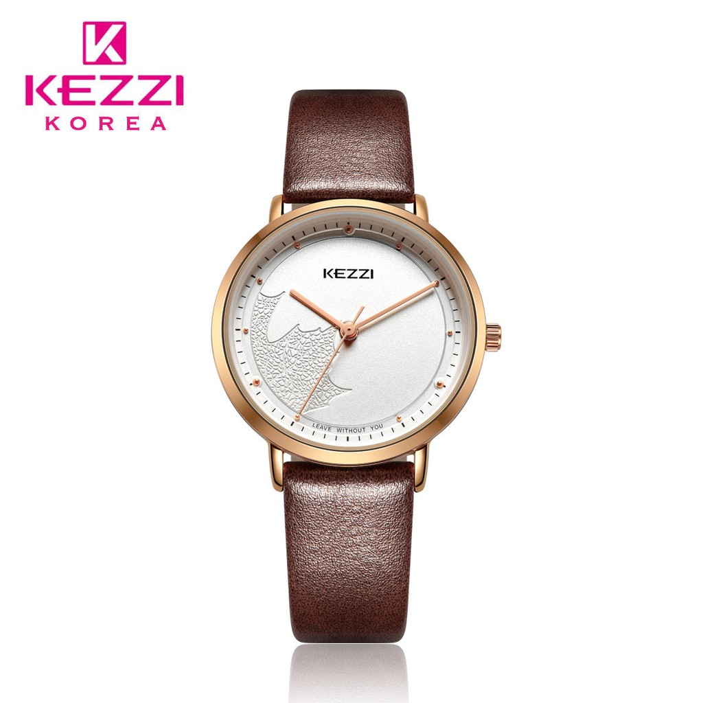 Kezzi Korea 1961 Cokelat - Jam Tangan Fashion Wanita - Model Analog