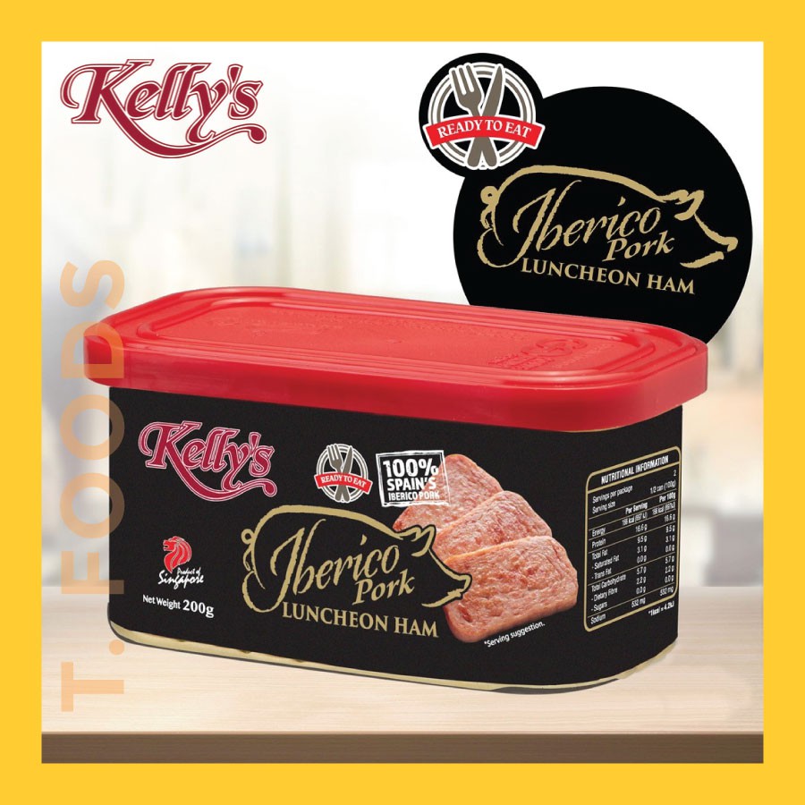 

Kelly's Iberico Pork Luncheon Ham 200grm Product of Singapore