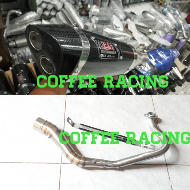 Knalpot racing yoshimura r11 VARIO NMAX PCX AEROX R15 CBR150 VIXION CB150 BEAT SONIC dll