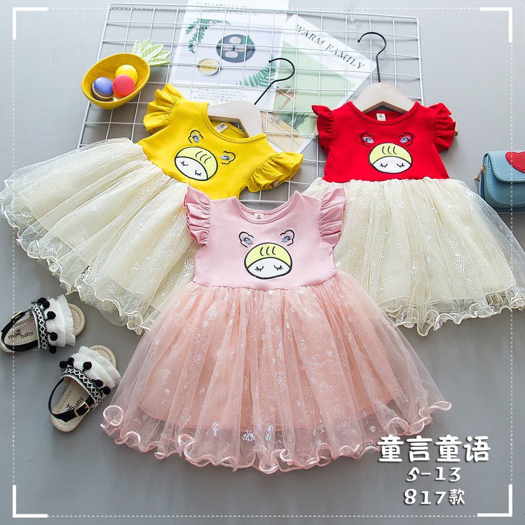 HappyOliver DRESS IMPORT ELLEN EBV Baju Dress Anak Perempuan Import