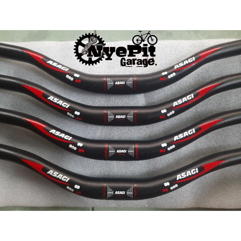 Stang Sepeda MTB oversize alloy 31,8 mm Asagi MX Hitam