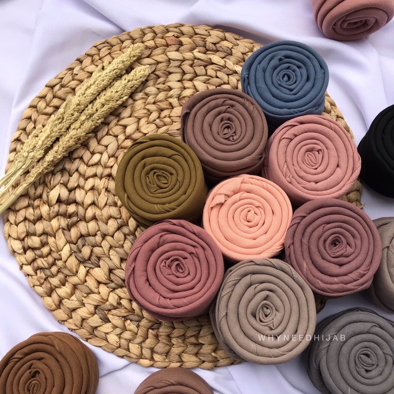 (PRE-ORDER) Yumna Shawl - Pashmina Polos Plain Voal Premium Cotton Import Daily Hijab by WHYNEEDHIJA
