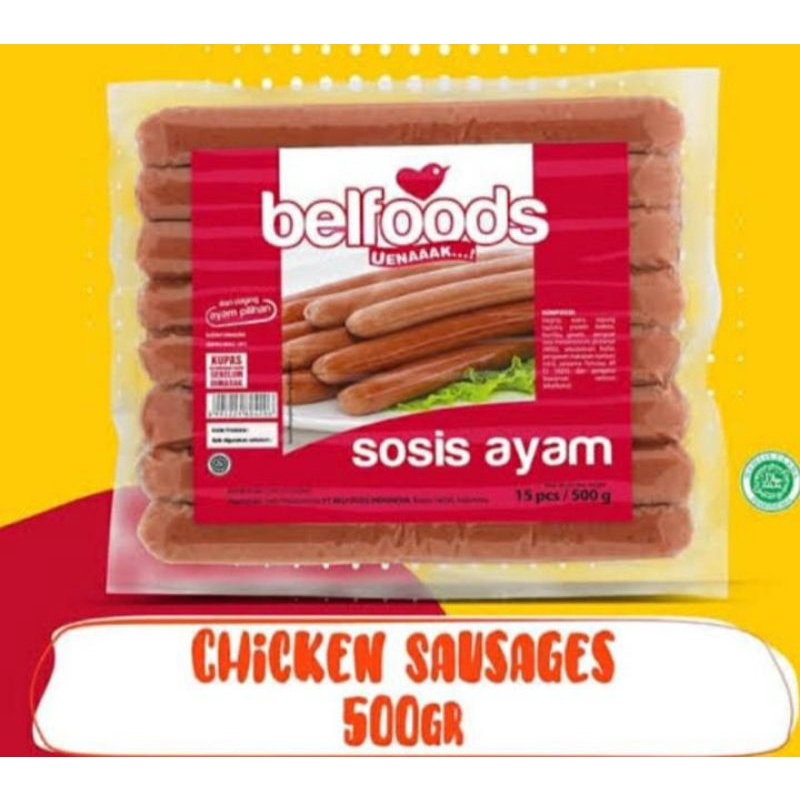 

sosis ayam belfoods 500 gram isi 15