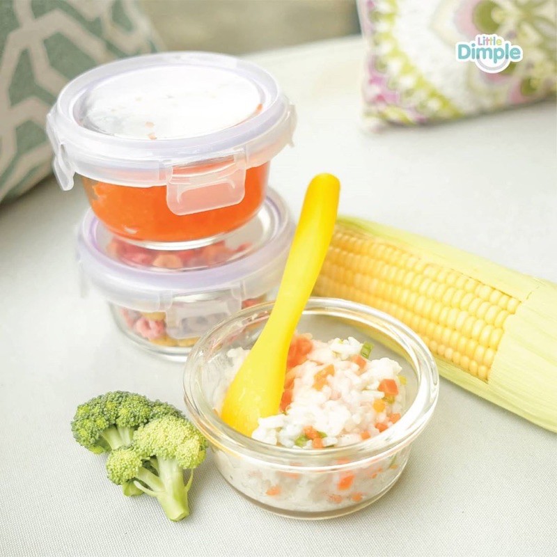 little dimple food container 240ml isi 3 (series pertama)