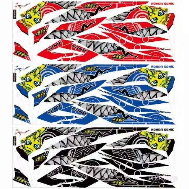 READY STOK Striping motor variasi / sticker / lis all honda sonic 150r honda sonic shark hiu AL34839
