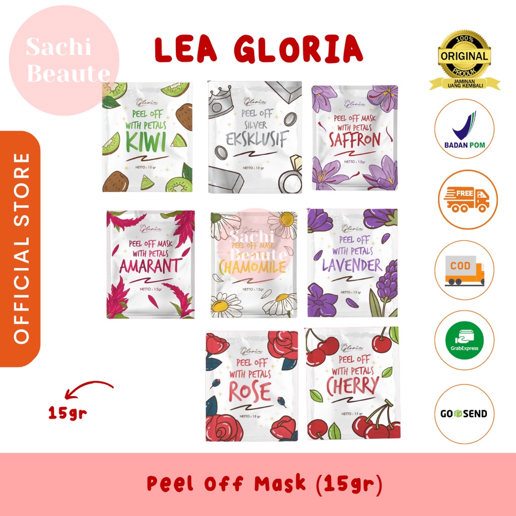 Masker Lea Peel Off Mask By Lea Gloria Masker Model Topeng 15gr BPOM Original