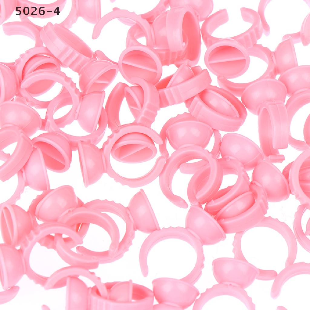 5026-4 100Pcs Disposable Eyelash Extension Glue Rings Glue Holder Glue Container  5026-4