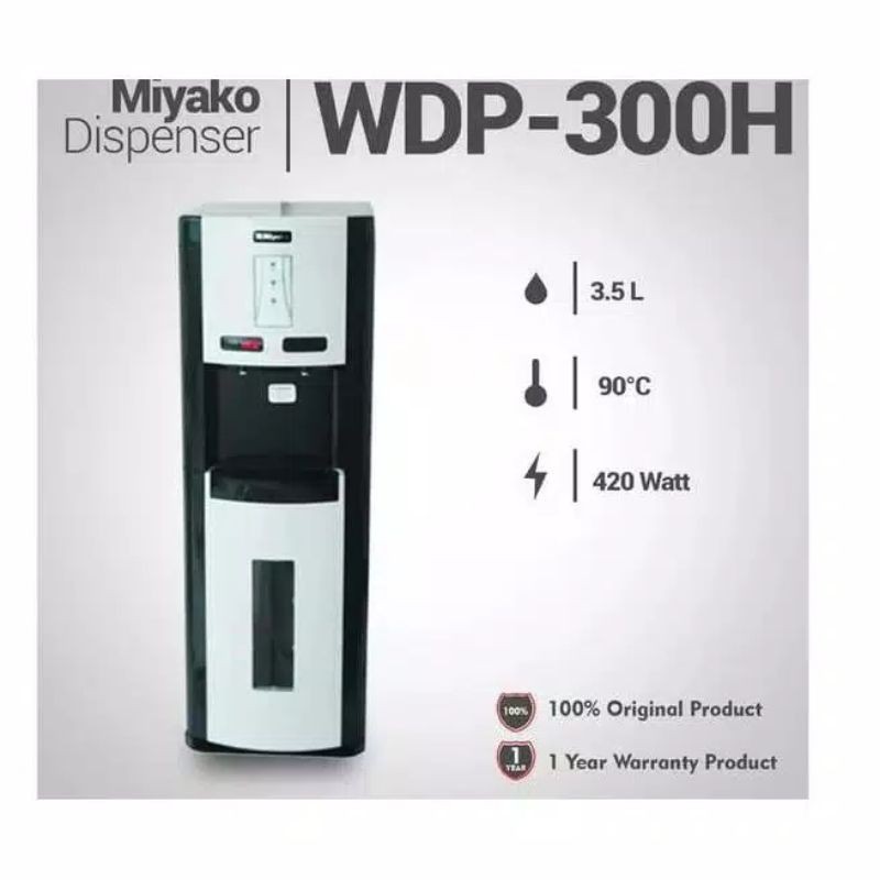 Dispenser Miyako Galon Bawah Panas, Dingin &amp; Normal WDP-300 Garansi Resmi