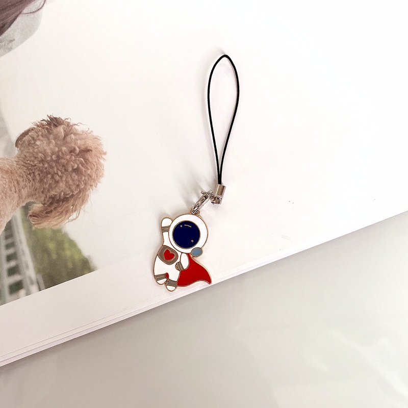 Tali Lanyard Motif Bintang Astronot Untuk Gantungan Handphone Charms