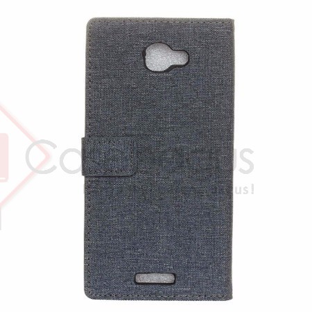 Canvas Denim Flip Case Book Cover - Alcatel Flash Plus 2