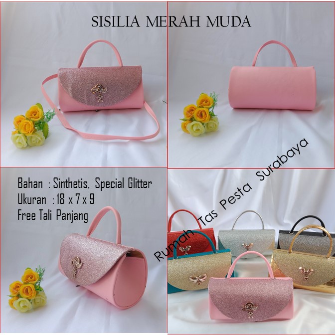 Tas Mewah,Tas Selempang,Tas Termurah,SISILIA MERAH MUDA