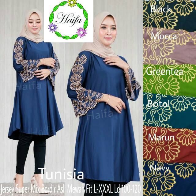 Tunisia bordir // tunik // tunik jersey