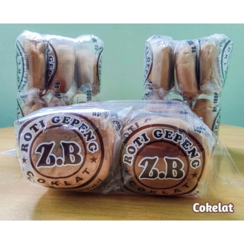 Roti Gepeng ZB coklat isi 6Pcs