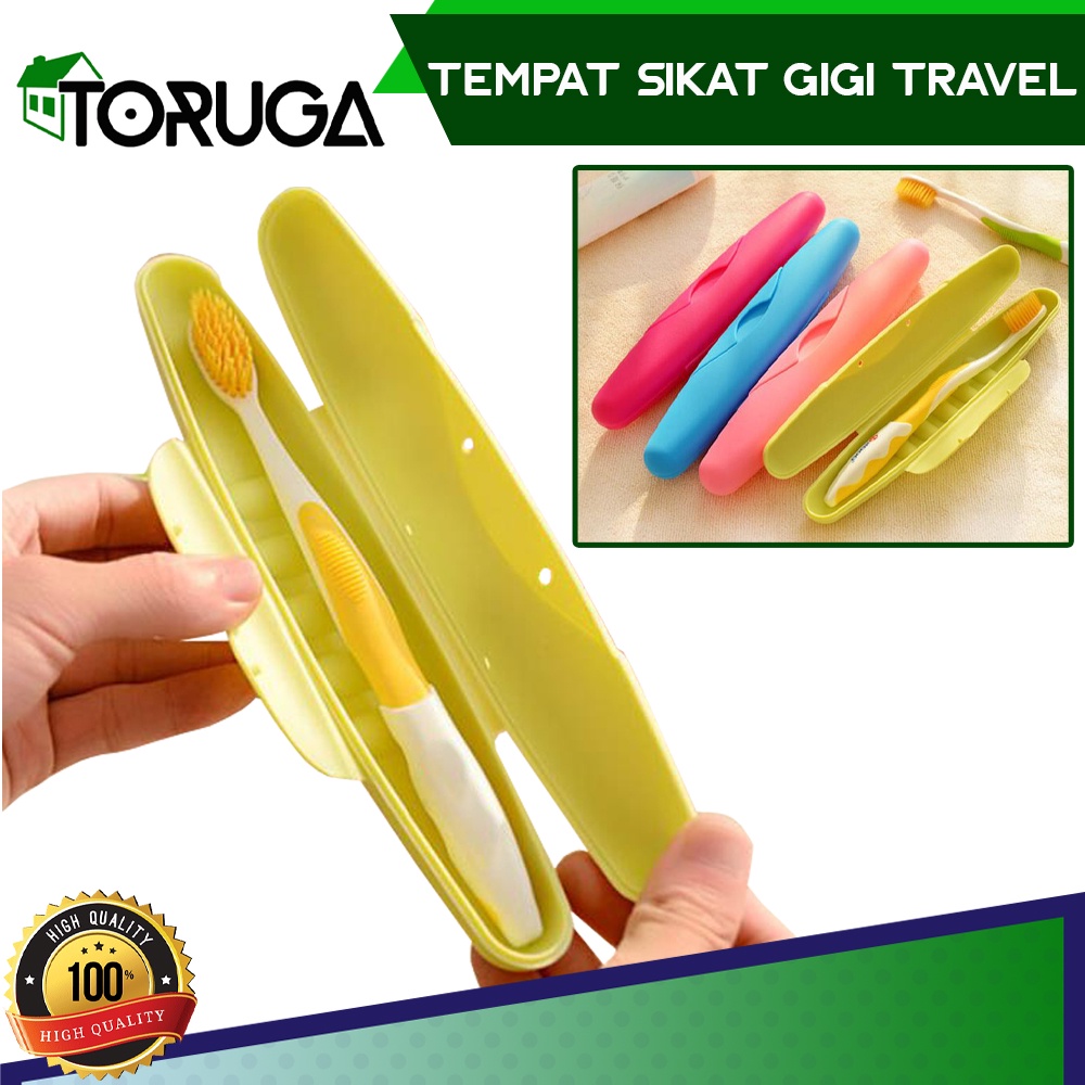 Tempat Organiser Sikat Gigi Odol Travel Bepergian Praktik Murah Higienis Toothbrush Box Kotak