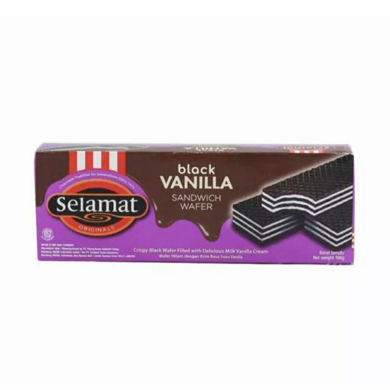 

WAFER SELAMAT BLACK VANILLA / SELAMAT WAFER KRIM VANILA 198gr